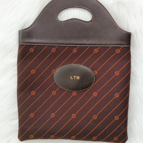 Gucci Handbags - Rare Dark Brown Vintage Gucci Shopper Tote Handbag